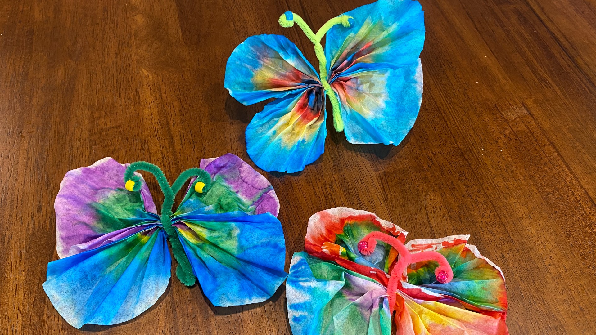 How to make coffee filter butterflies