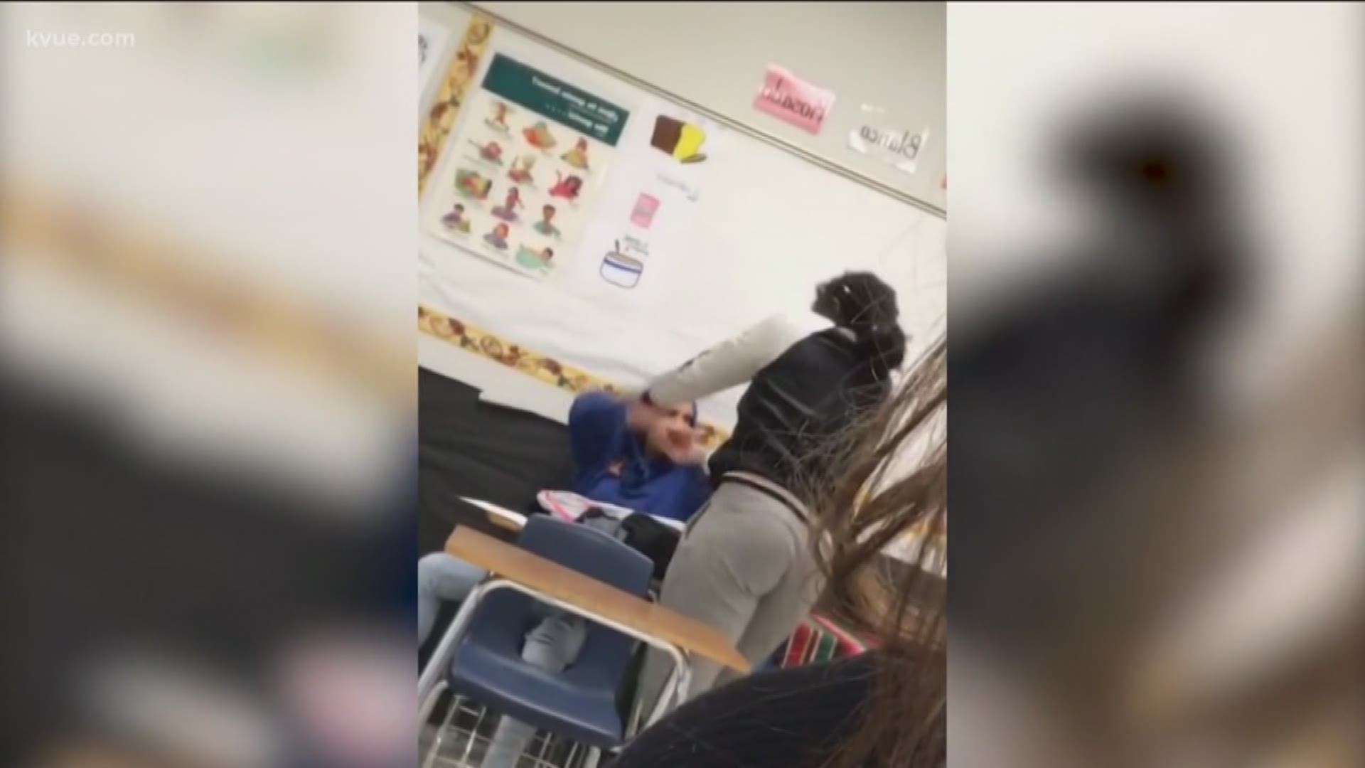 A Hays County teenager is still recovering after a substitute teacher is accused of brutally attacking her in a classroom.