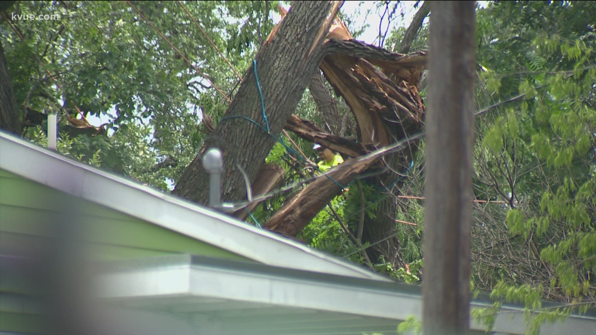 A handful of families in Austin are still without power on Tuesday night after this weekend's storms.