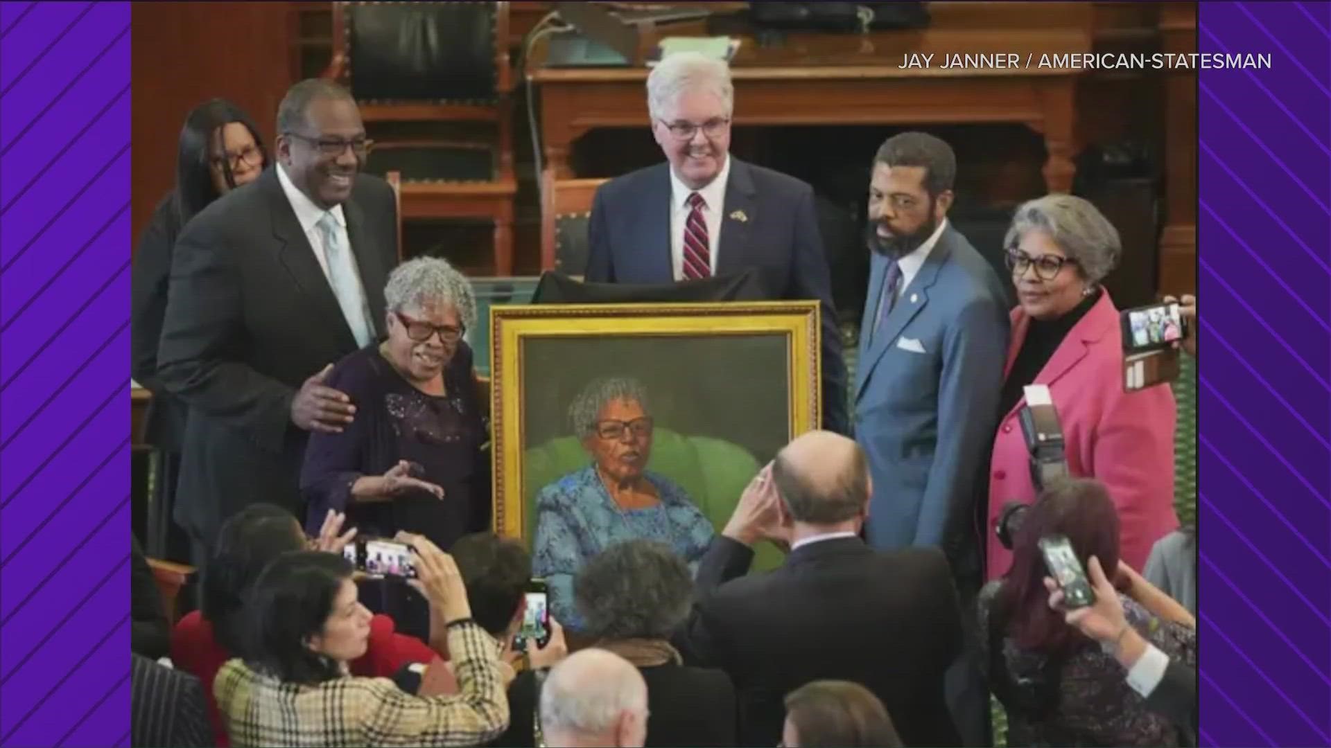 For the first time in 43 years, a new portrait is being added to the Texas Legislature's upper chamber. The members unveiled a portrait of Opal Lee on Wednesday.