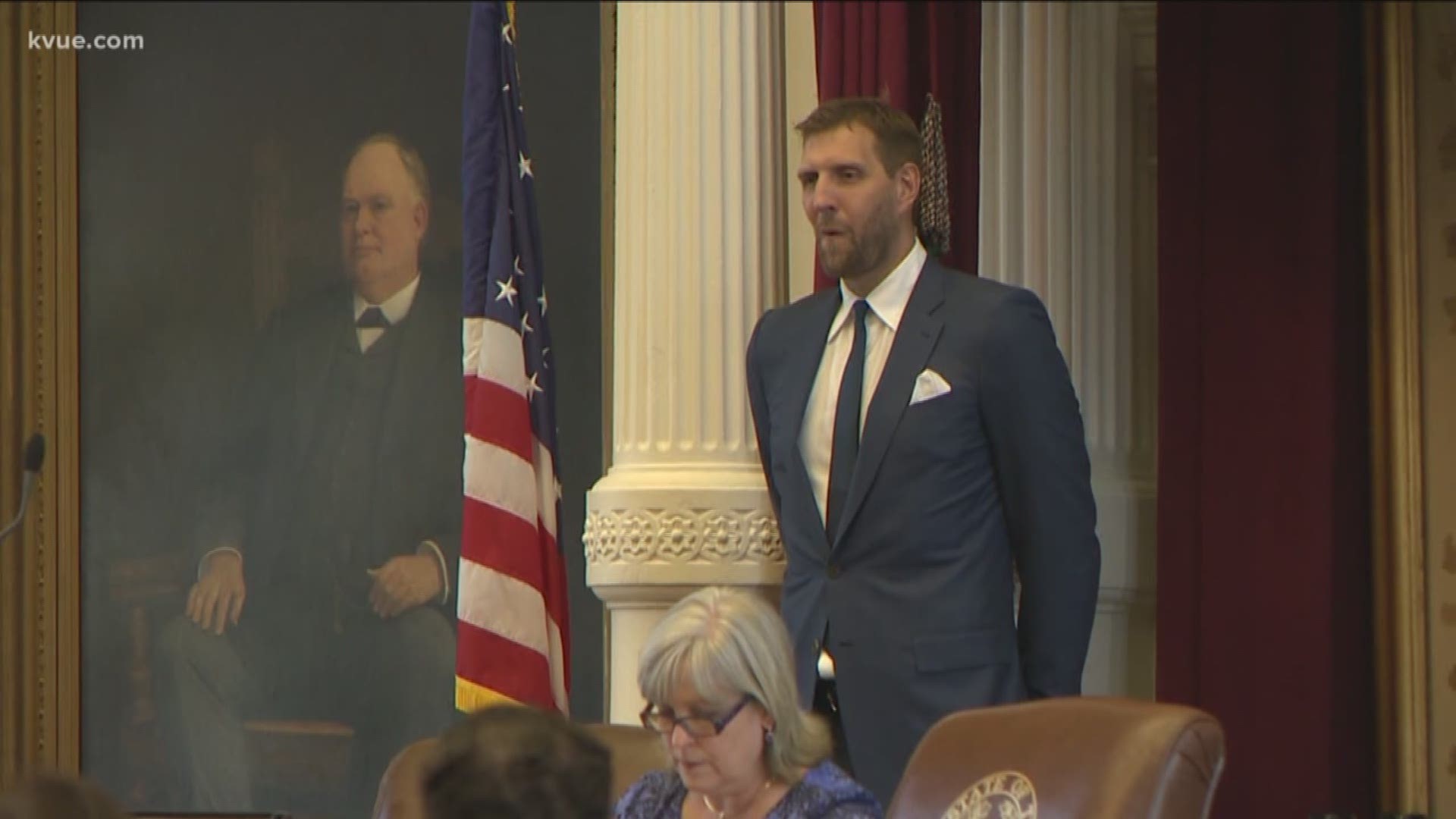 Retired Dallas Mavericks player Dirk Nowitzki was honored in both the Texas House and Senate for his outstanding career.