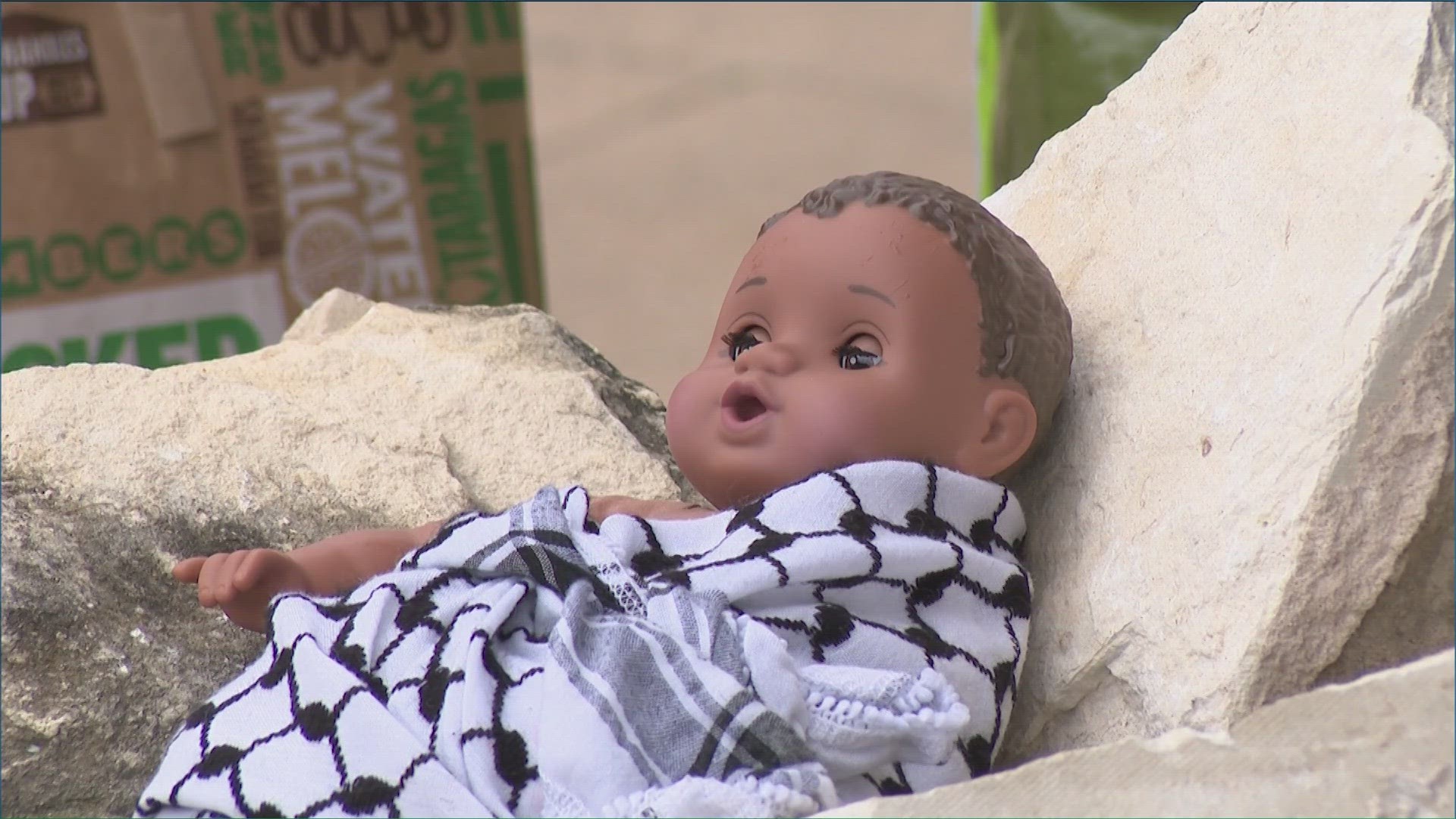 Pro Palestine Group Holds Candlelight Vigil Outside Austin City Hall