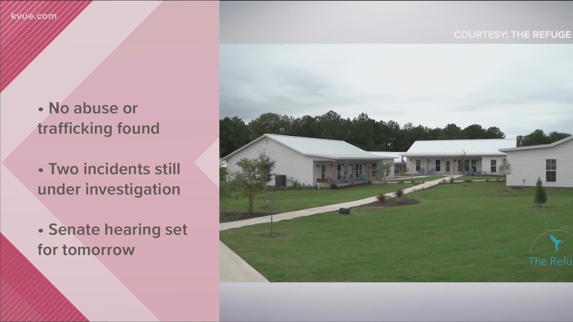 The Texas Rangers wrote in a letter to Gov. Greg Abbott they found no evidence of sexual abuse or trafficking at The Refuge for DMST.