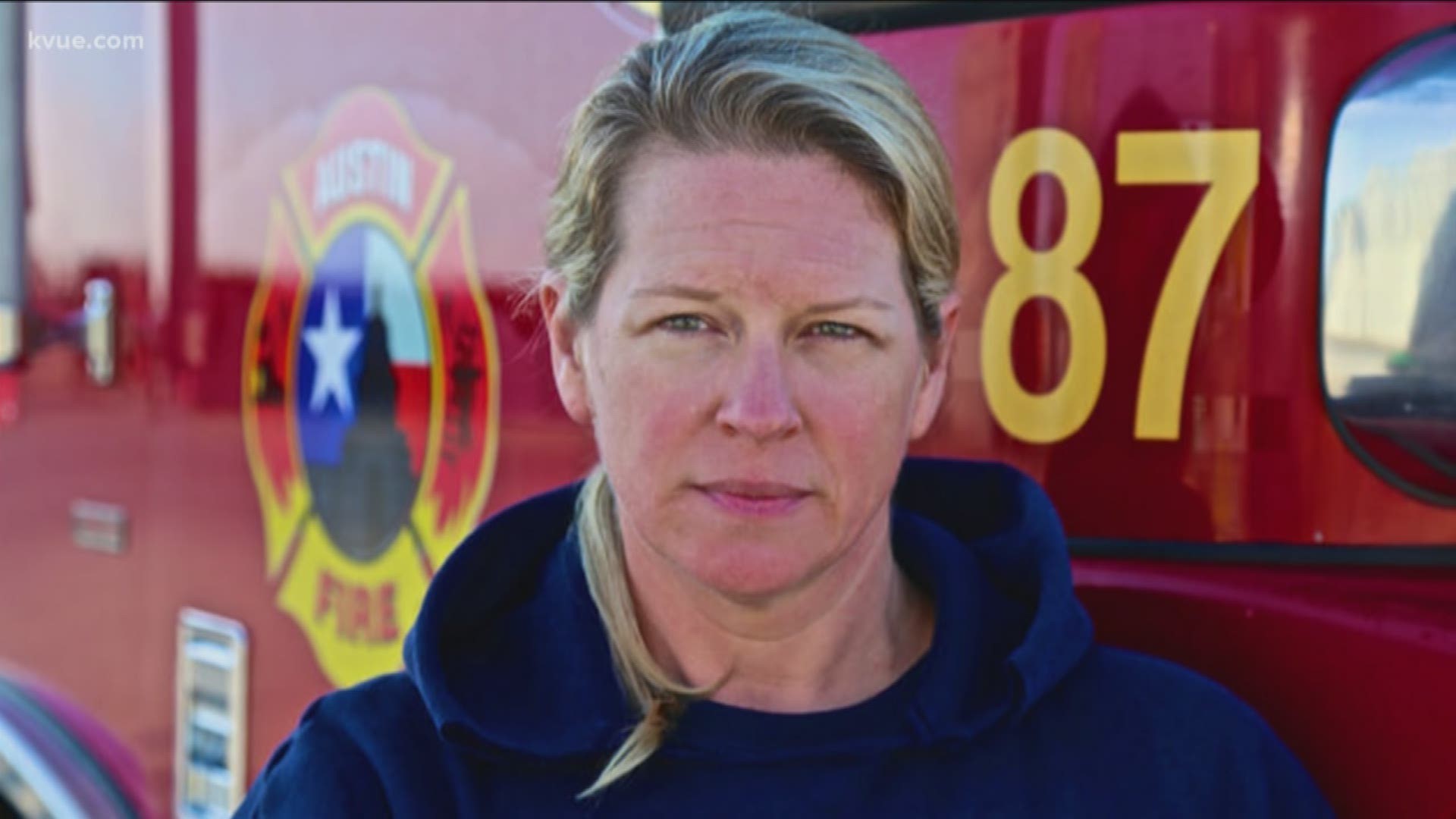 An Austin firefighter, who was allegedly recorded while she showered at work, is coming forward for the first time.