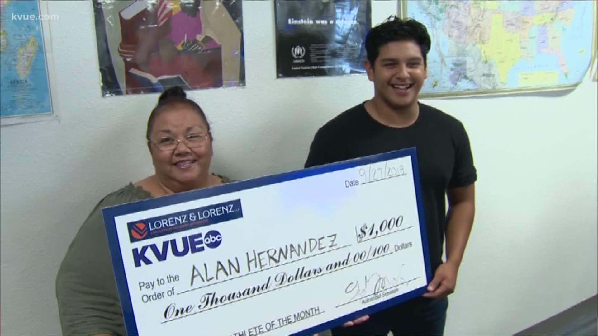 In partnership with Lorenz and Lorenz, KVUE is recognizing student-athletes who succeed both on the field or court and in the classroom with a $1,000 scholarship.