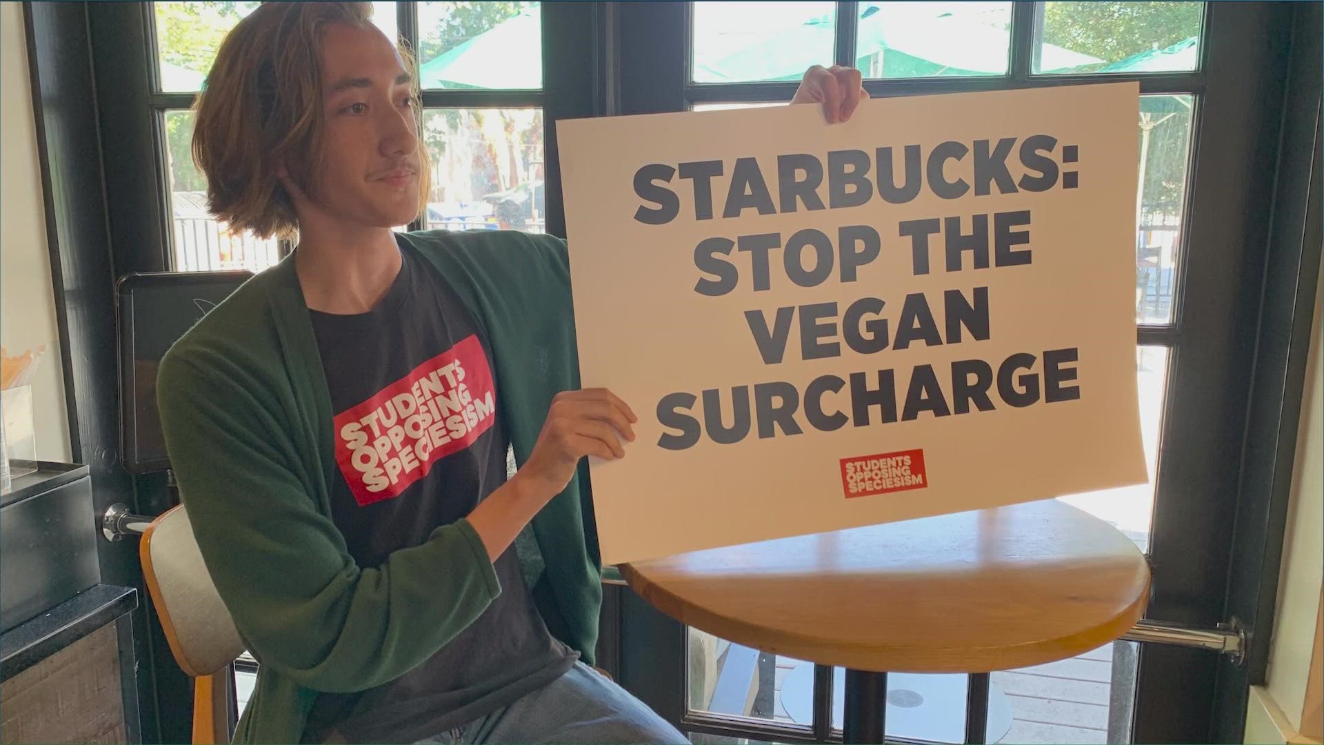 The group staged the sit-in at the Starbucks off West 24th Street near UT.