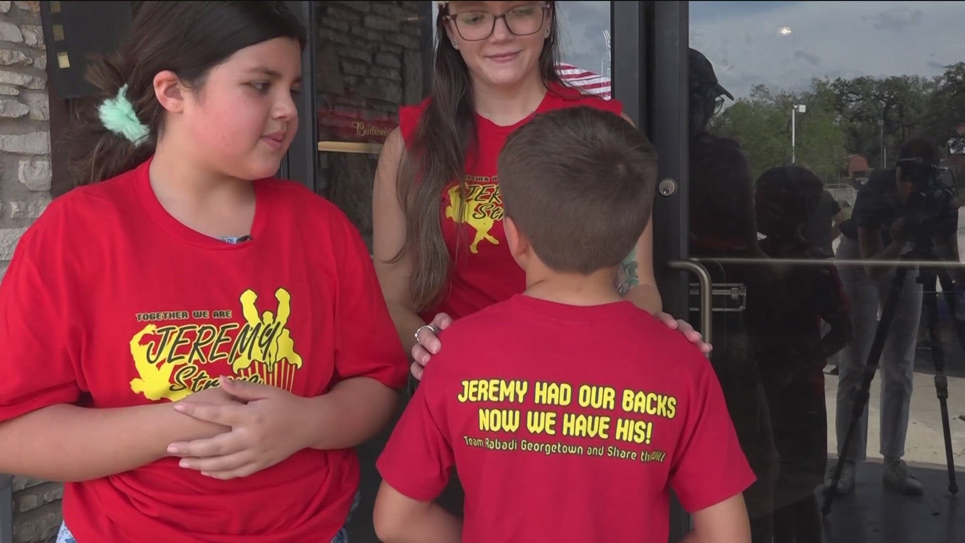 Supporters joined in Round Rock on Sunday to raise money for the family of a boy who was attacked in his home. KVUE spoke with some of Jeremy's friends.