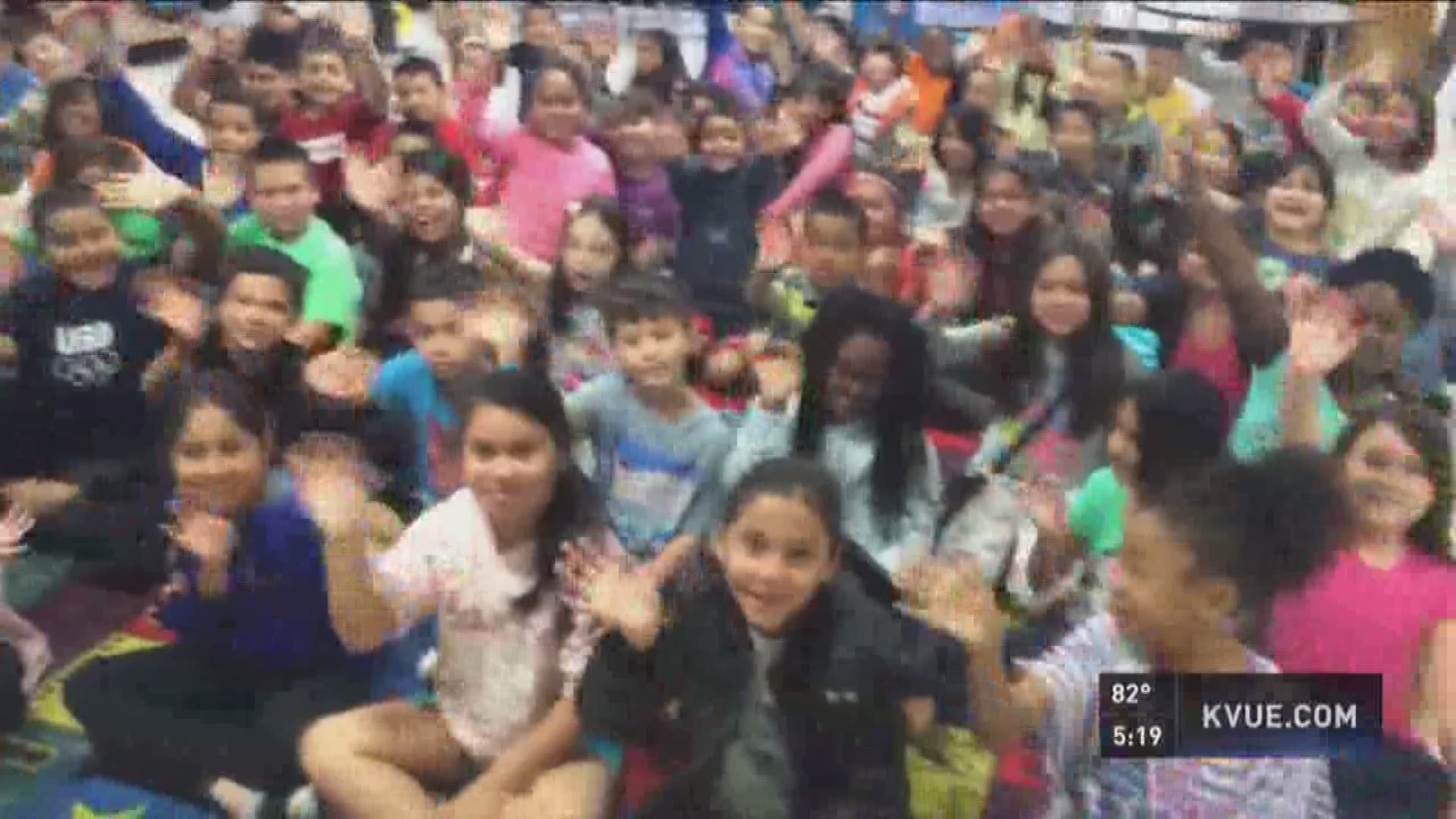 Storm Team Meteorologist Nathan Gogo visited third graders at Pleasant Hill Elementary in South Austin on Monday.