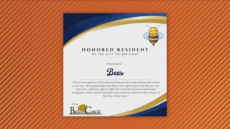Bee Cave provides bees with 'honorary resident' status