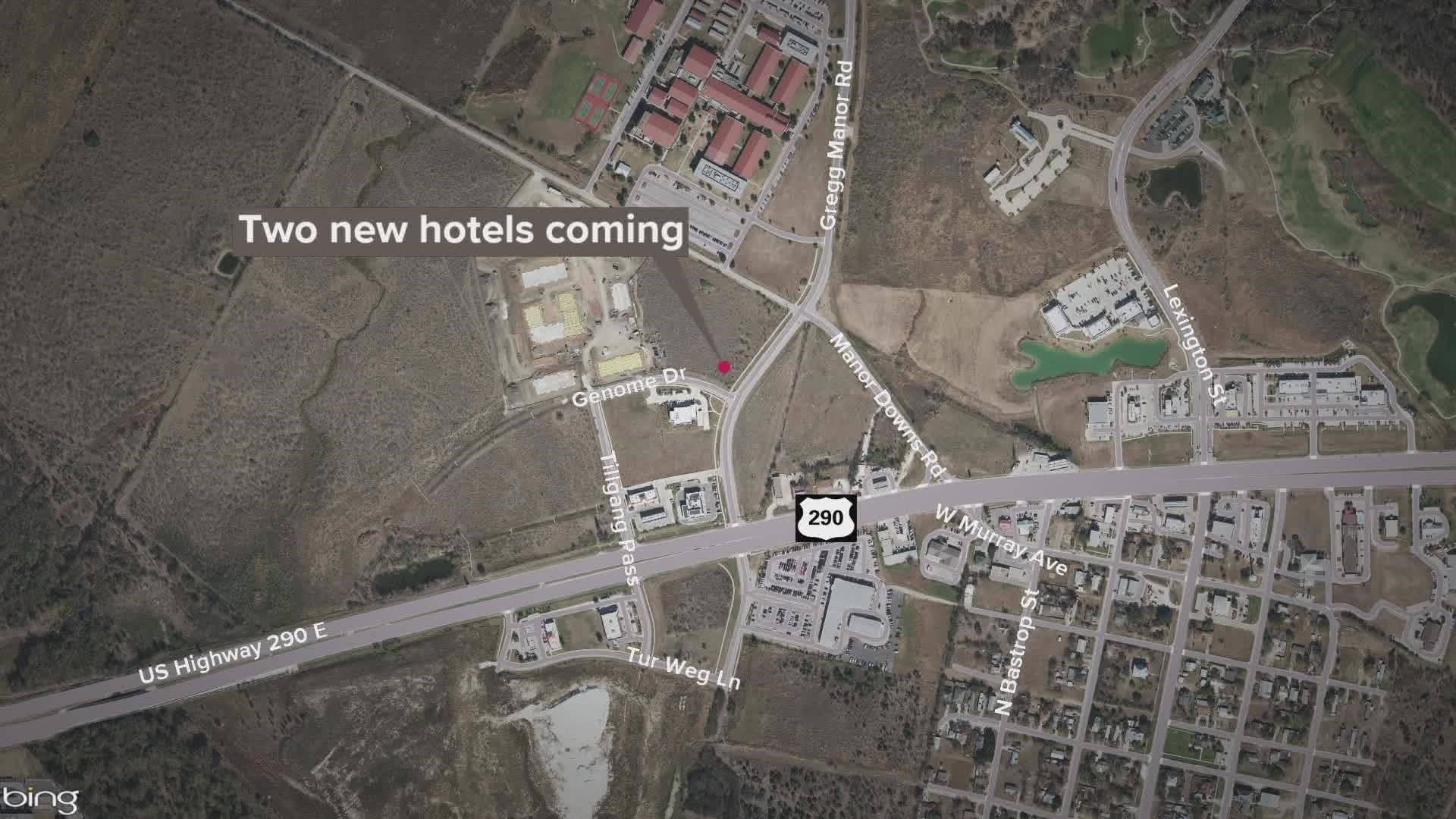 State records show a developer is planning two new hotels in the Manor area.