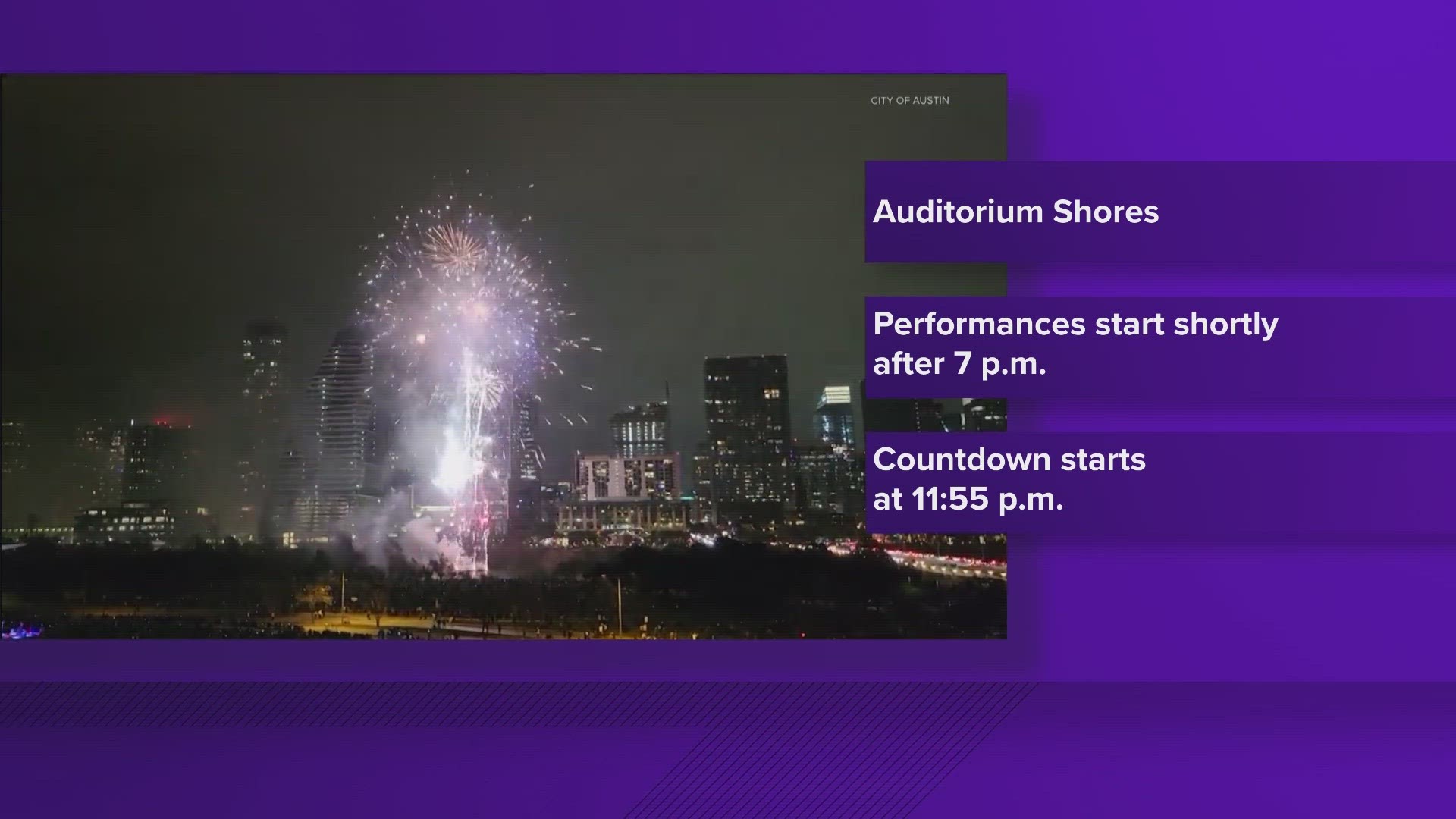 The City of Austin announced its New Year's Eve plans on Friday.