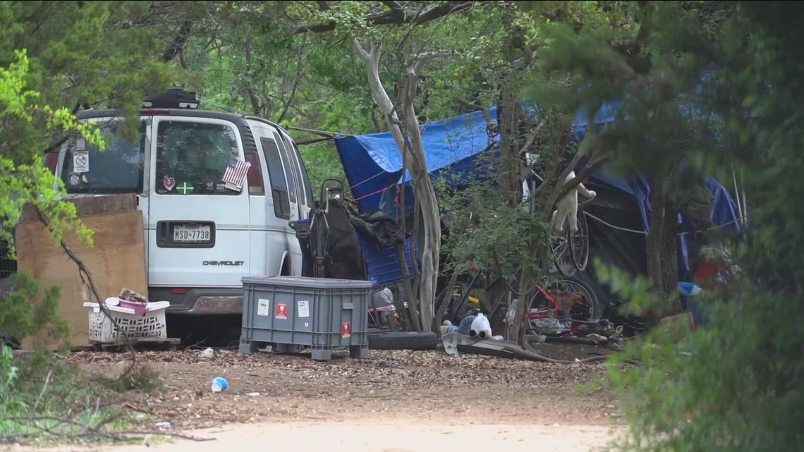 Business owners in South Austin are reporting large encampments near their businesses