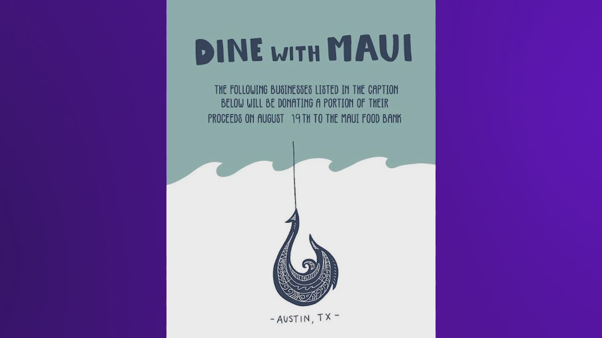 Thirty-three businesses will donate 10% of their sales, while three others will donate 5% to the Maui Food Bank.