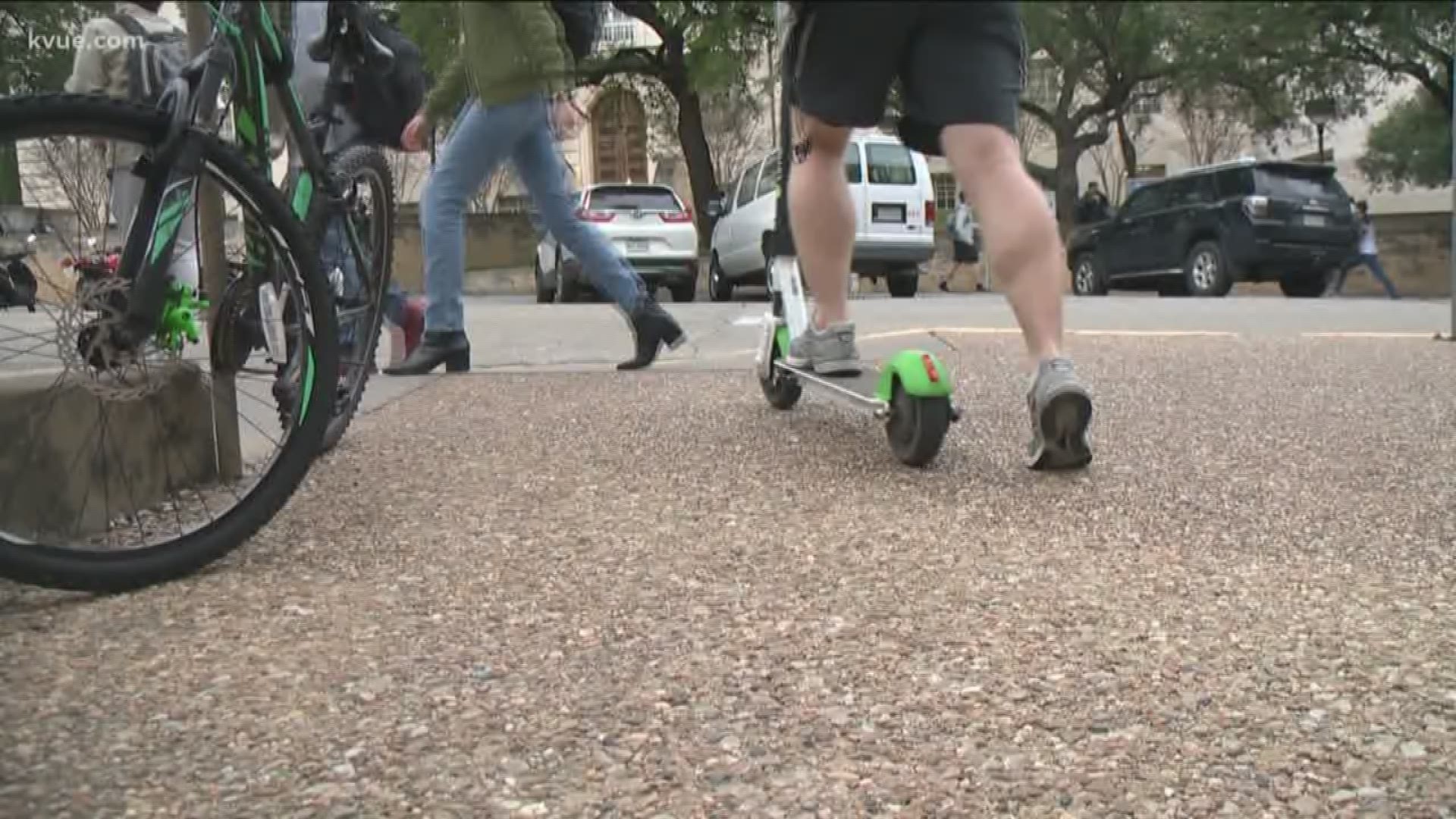 The University of Texas is charging companies if scooters aren't left where they schould be. That cost could come back to the customers.