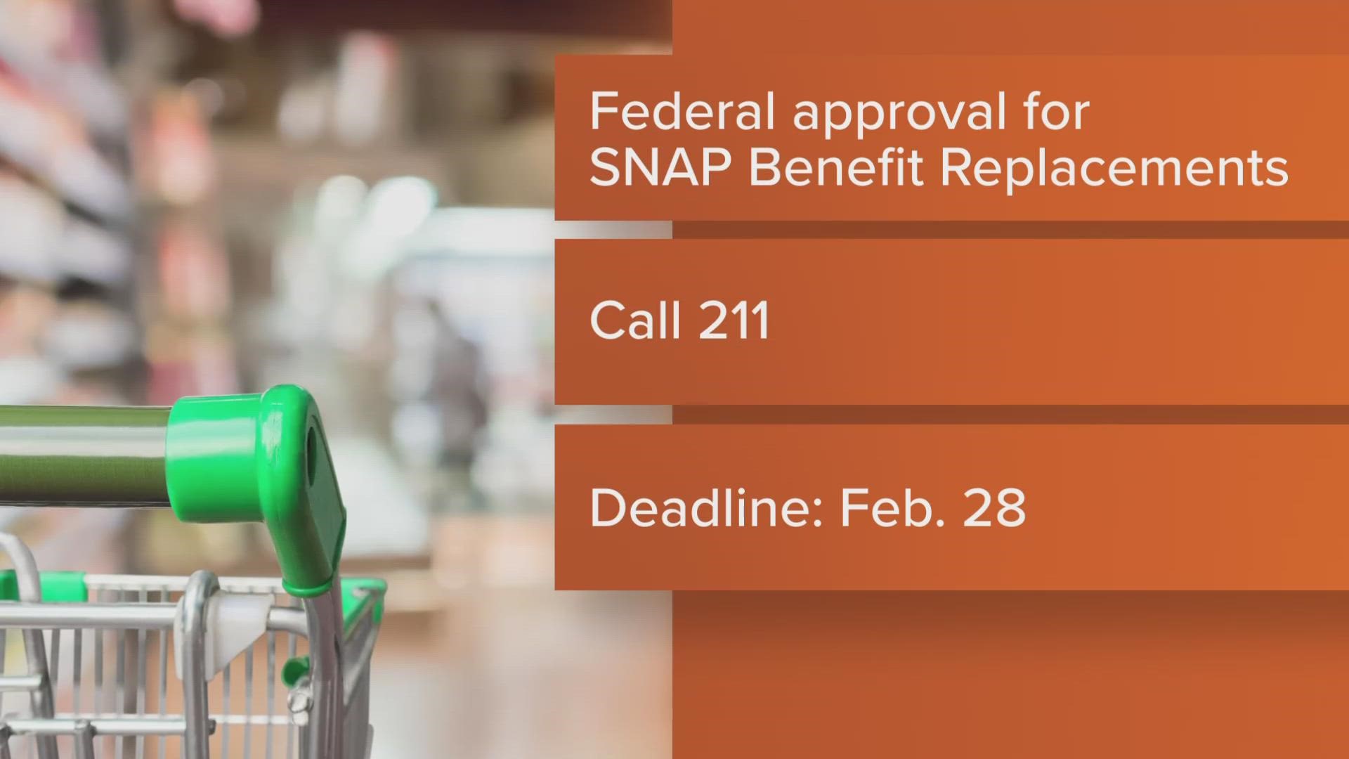 Central Texas SNAP recipients will be able to apply for replacement benefits for food lost or destroyed during the recent winter storm and power outages.