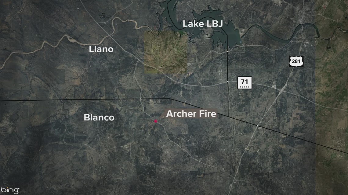 Archer fire in Blanco County now 20% contained