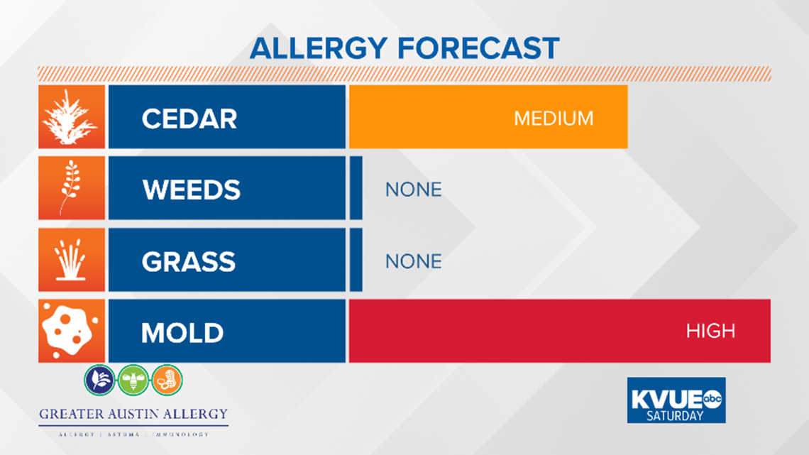 Austin Cedar fever season Windy weather to spike allergies