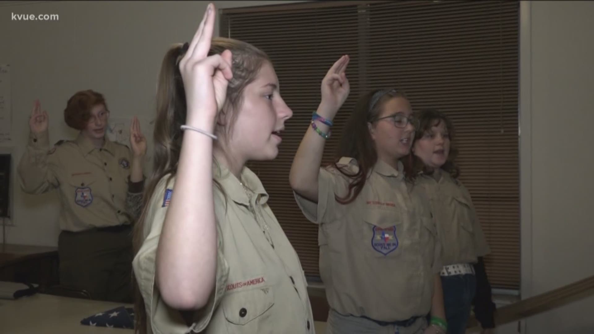 For the first time in its 109-year history, the Boy Scouts of America started welcoming girls this month. Kalyn Norwood introduced us to the first all-girl Boy Scout troop in Elgin.