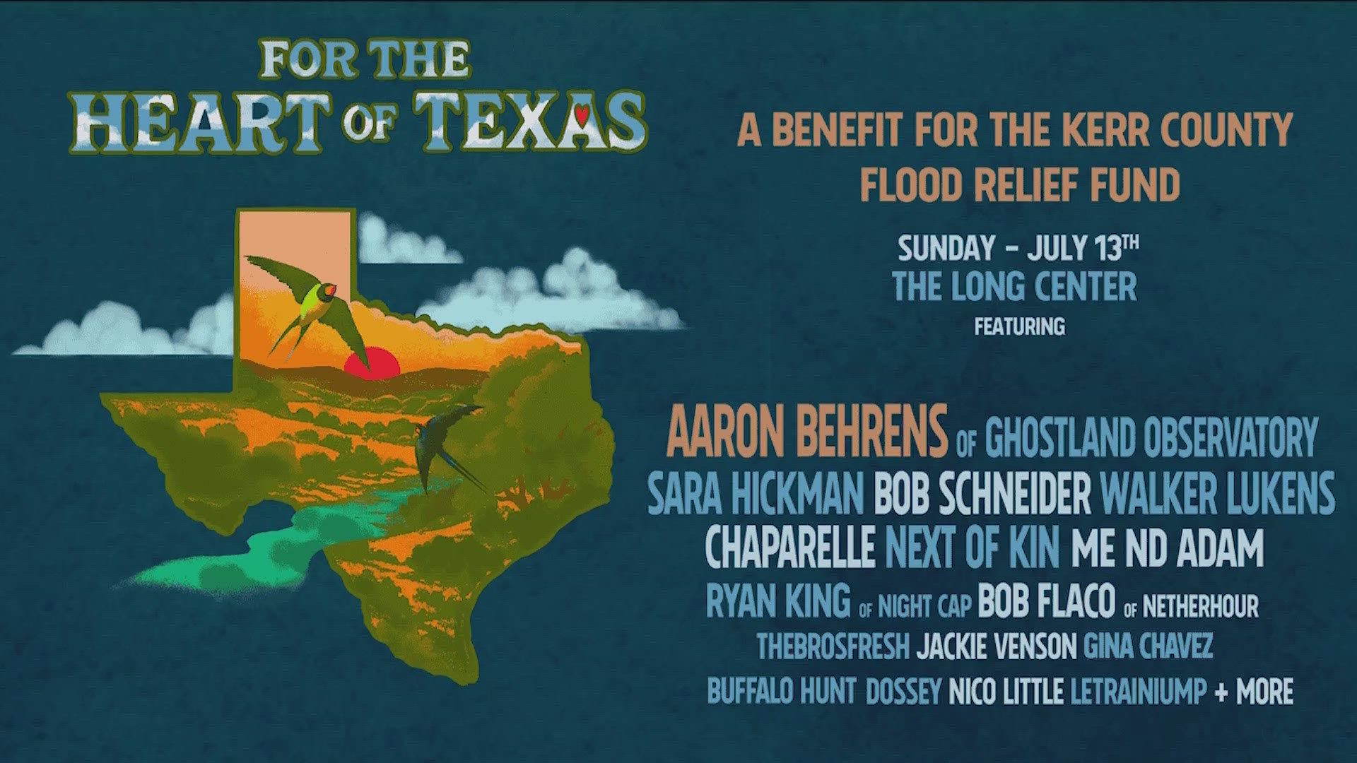 One event aims to honor flood victims, while the other aims to fundraise for recovery relief.