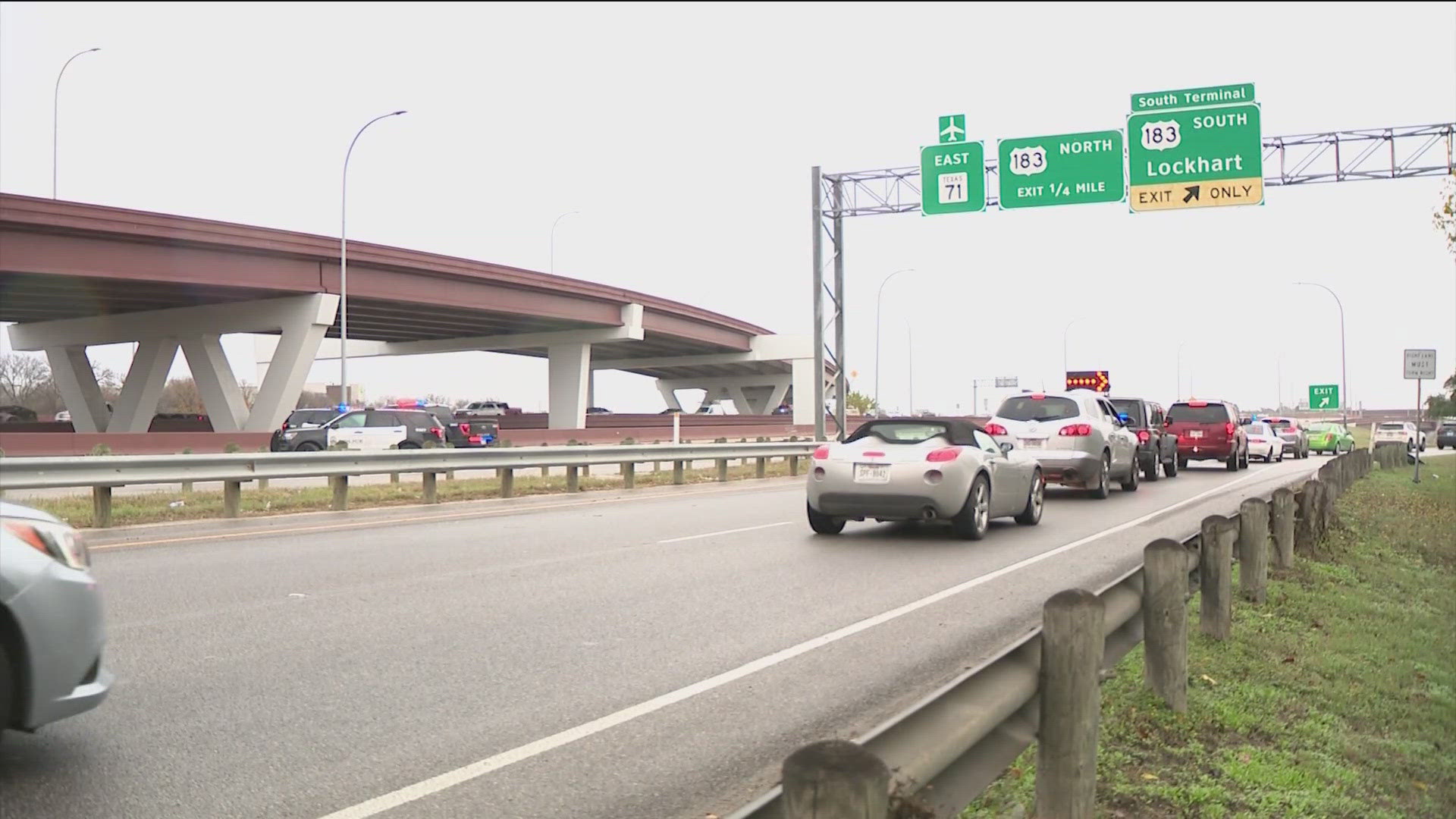 A pedestrian was hit and killed near the Austin airport Monday morning.