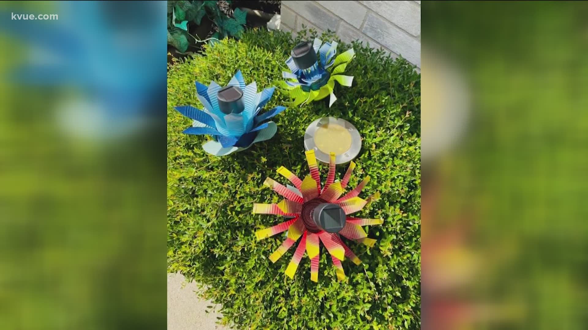 Helping Hands of Hutto started making flowers out of tin cans, painting the flowers and lighting them up with solar-powered lights to brighten lives during COVID-19.
