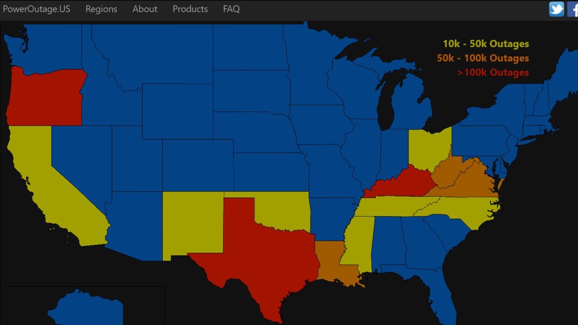 How Texas power outages compare to the rest of the U.S.