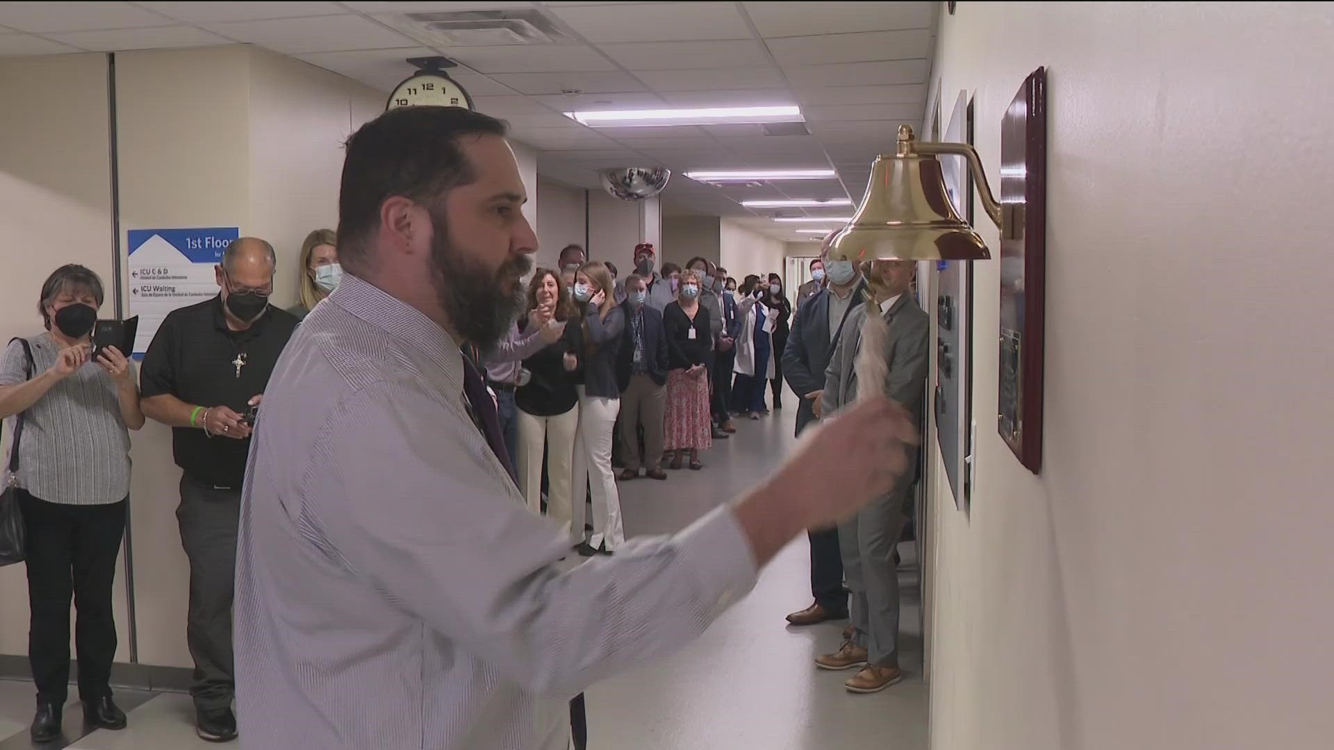 For the first time, a heart transplant patient got to ring the brand new "transplant bell" at Ascension Seton Medical Center in Austin.