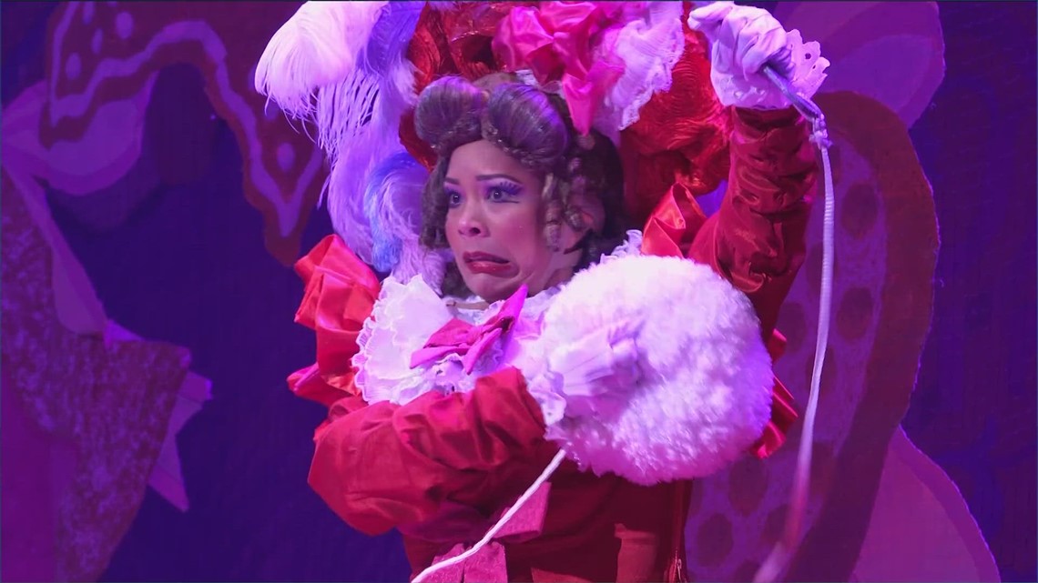KVUE's Ashley Goudeau as Mother Ginger in Ballet Austin's 'The
