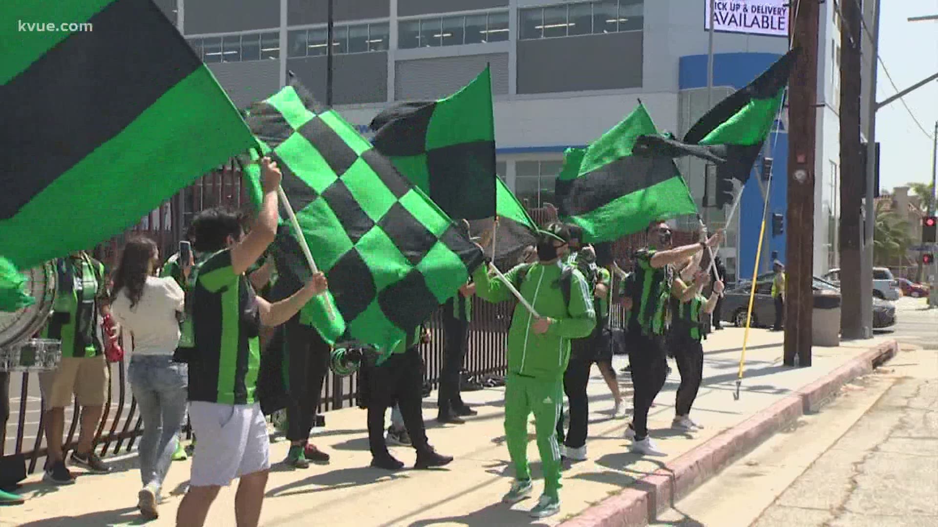 Los Verdes have traveled over 1,200 miles to be in L.A. for the first regular season match in Austin FC history. They share their emotion over the moment.