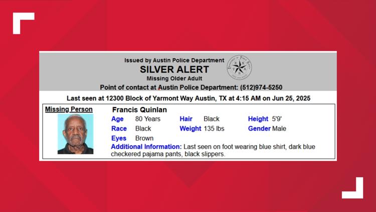 Silver Alert discontinued for missing Austin man | kvue.com
