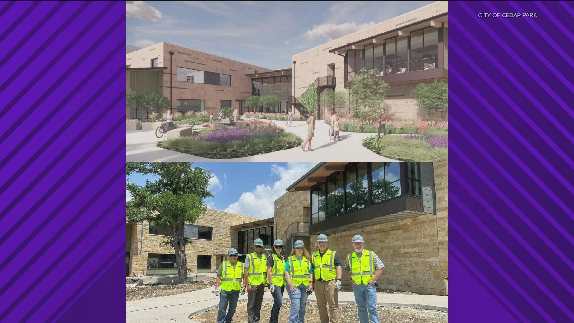 Construction crews are making progress on the new library in Cedar Park.