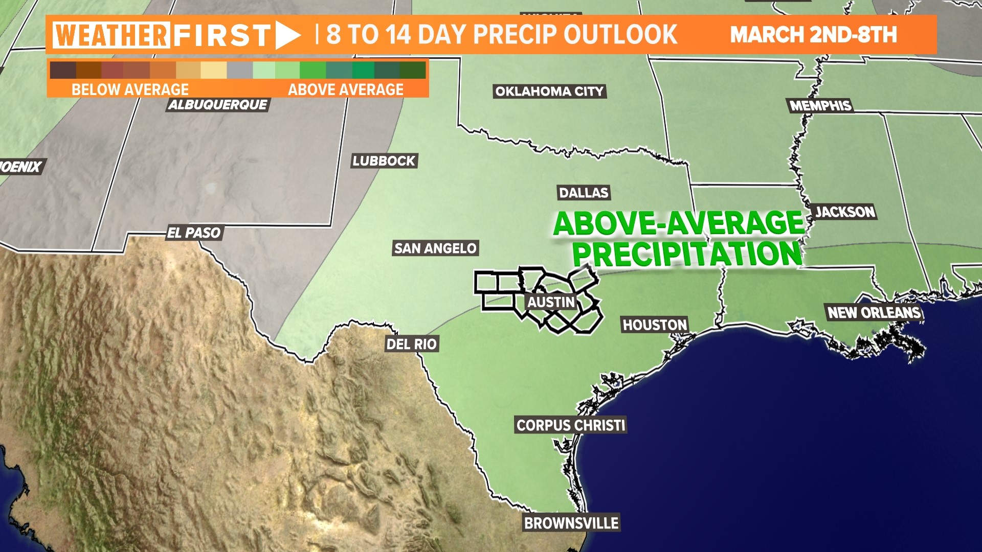 Austin weather Rain possible near the end of next week