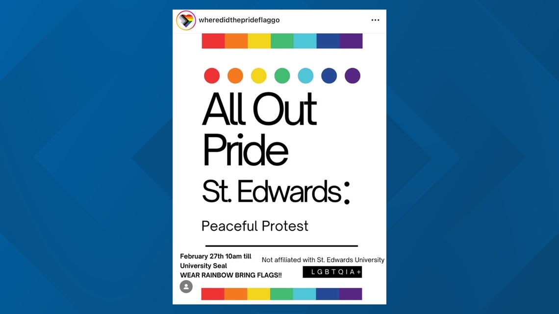 Students protest Pride flag removal at Austin university - Vimarsana News