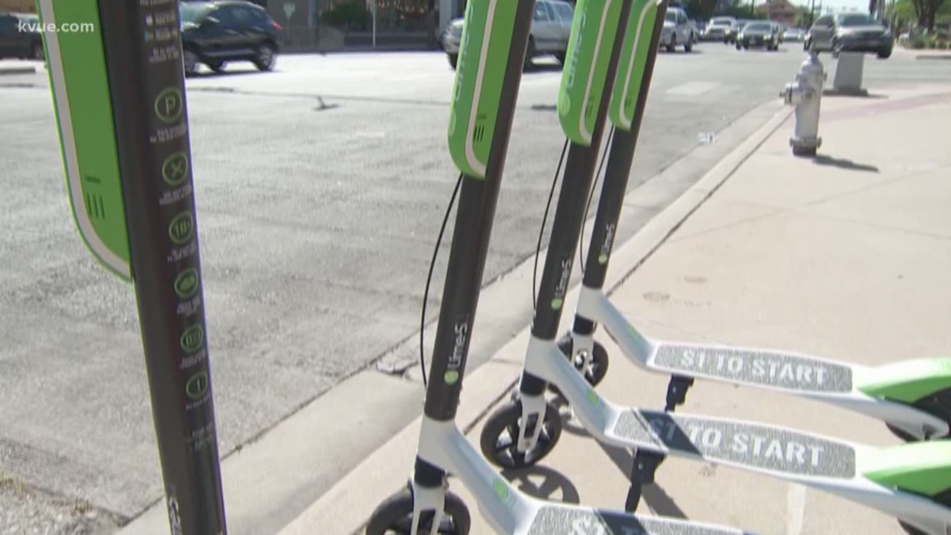 You're able to find these scooters all over Downtown Austin, but the problem is that no one got the city's permission to put them there.