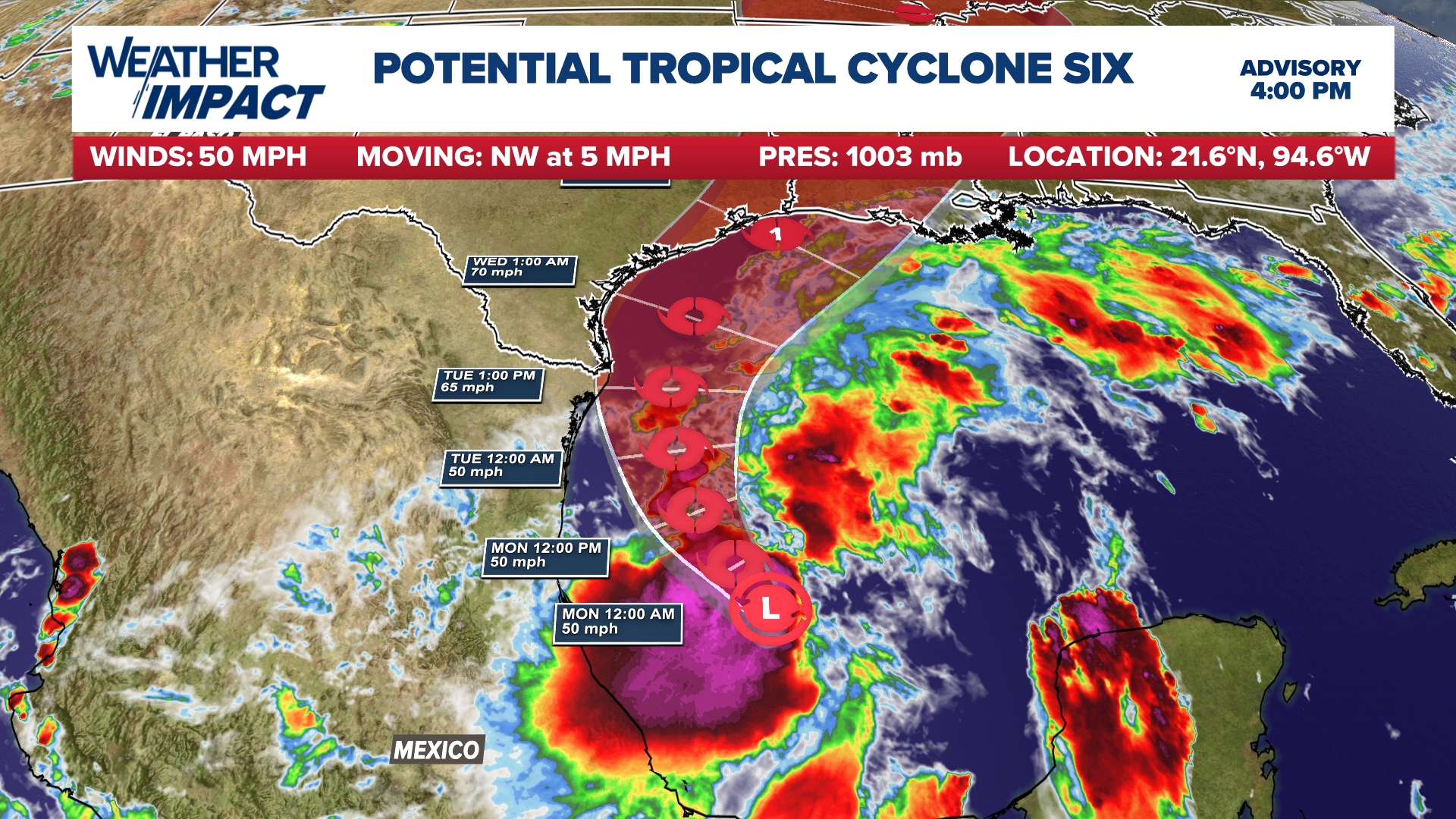 Potential Tropical Cyclone Six has formed near the Yucatan, with Francine being the next name on the Atlantic Hurricane list