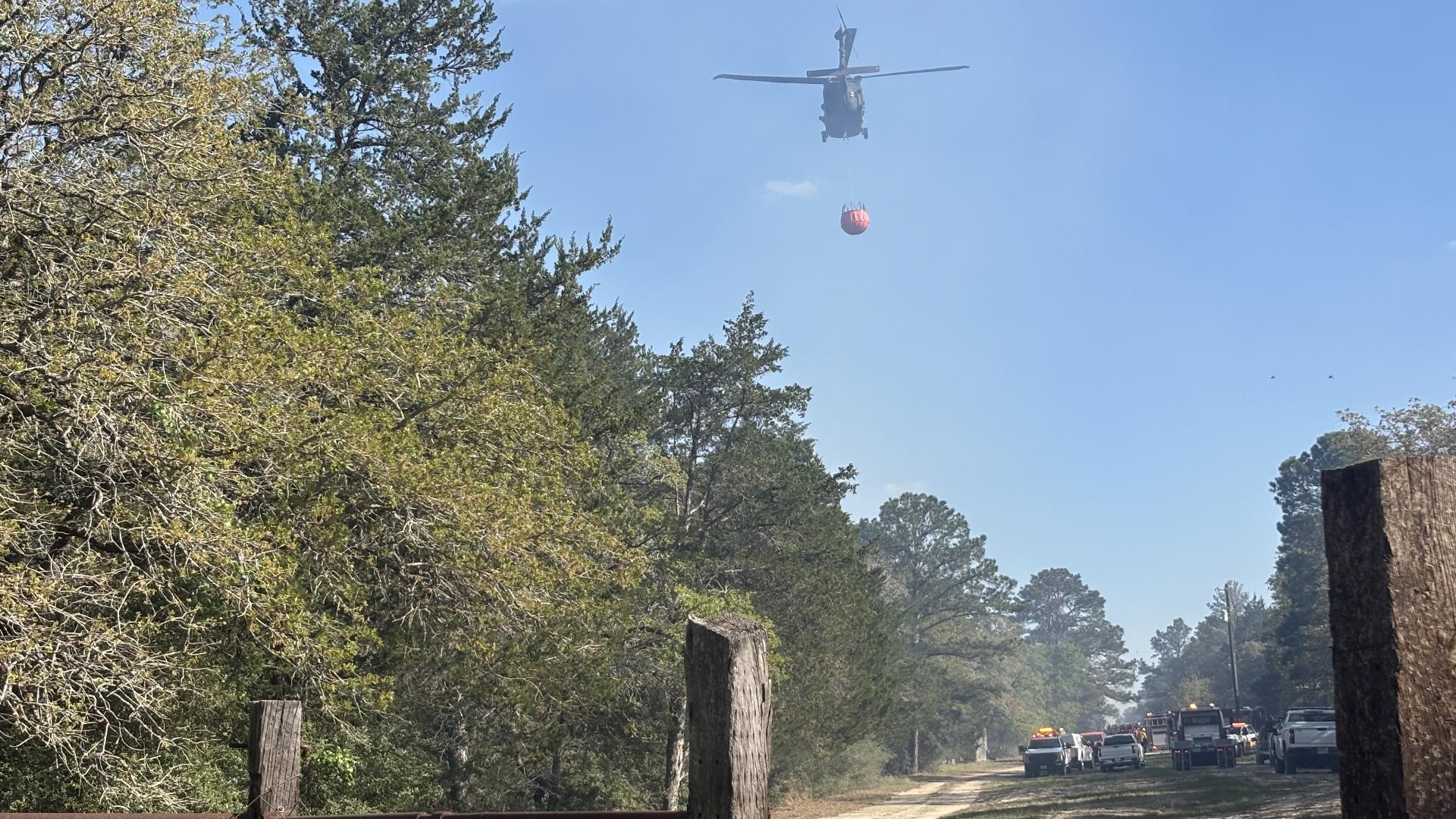 Crews battle brush fire in southwest Bastrop County | kvue.com