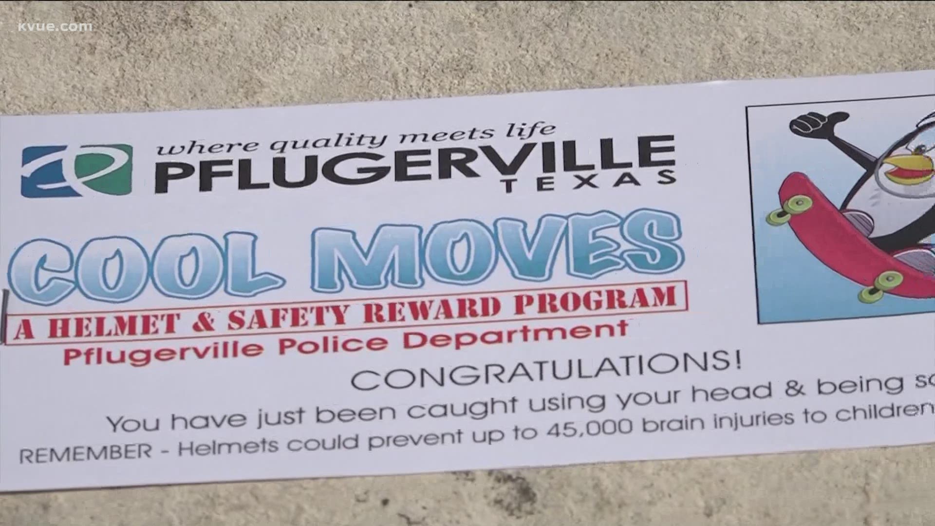 The Pflugerville Police Department is on the lookout for kids practicing safe habits in the community.