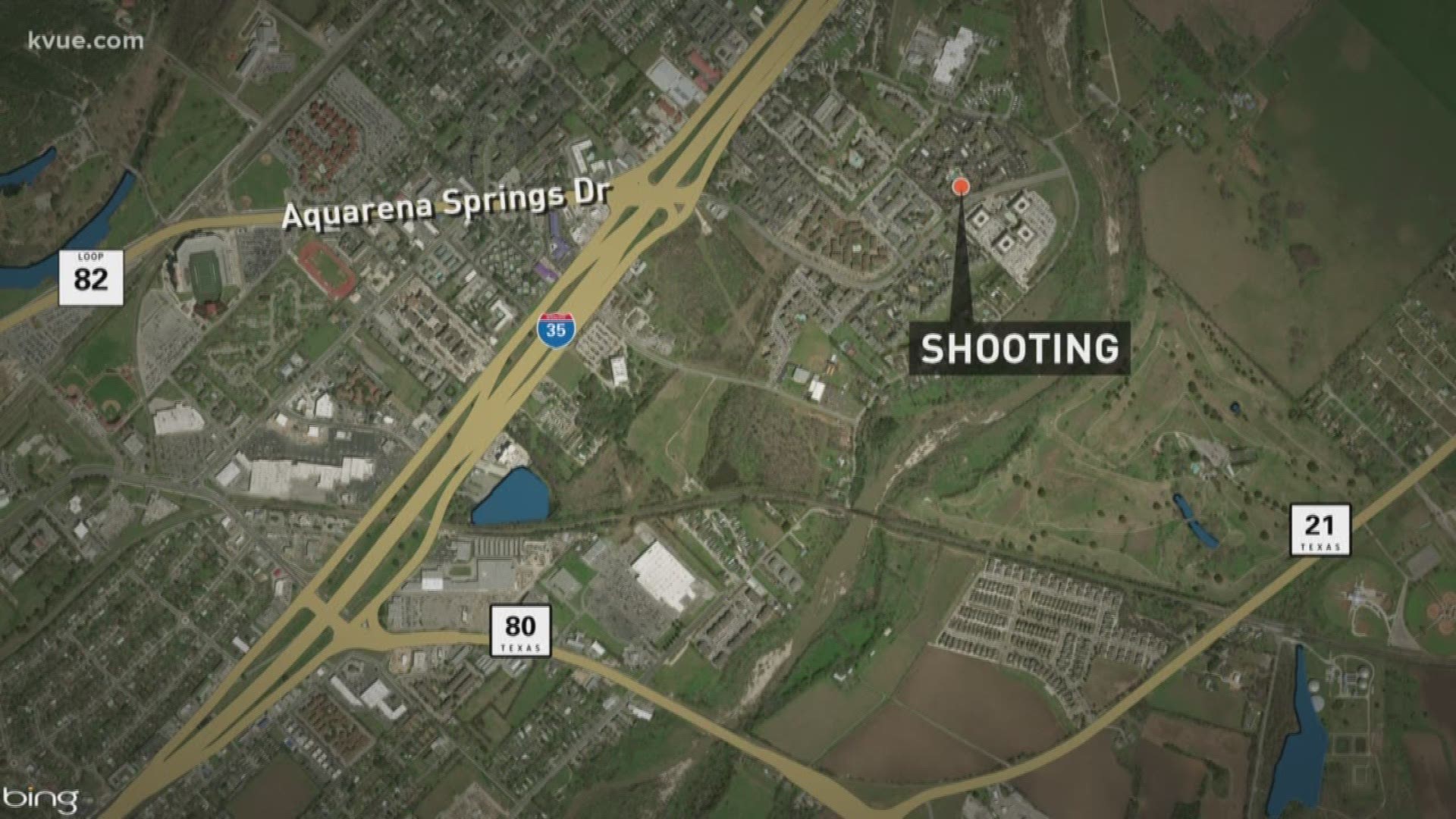 Gunmen are on the run after a shooting at an apartment complex in San Marcos.