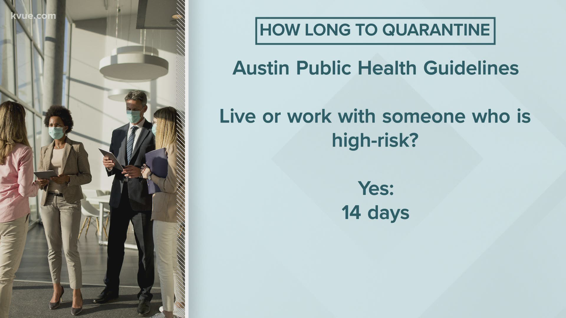 Austin Public Health is revising its guidelines for how long you should quarantine if you're exposed to COVID-19.