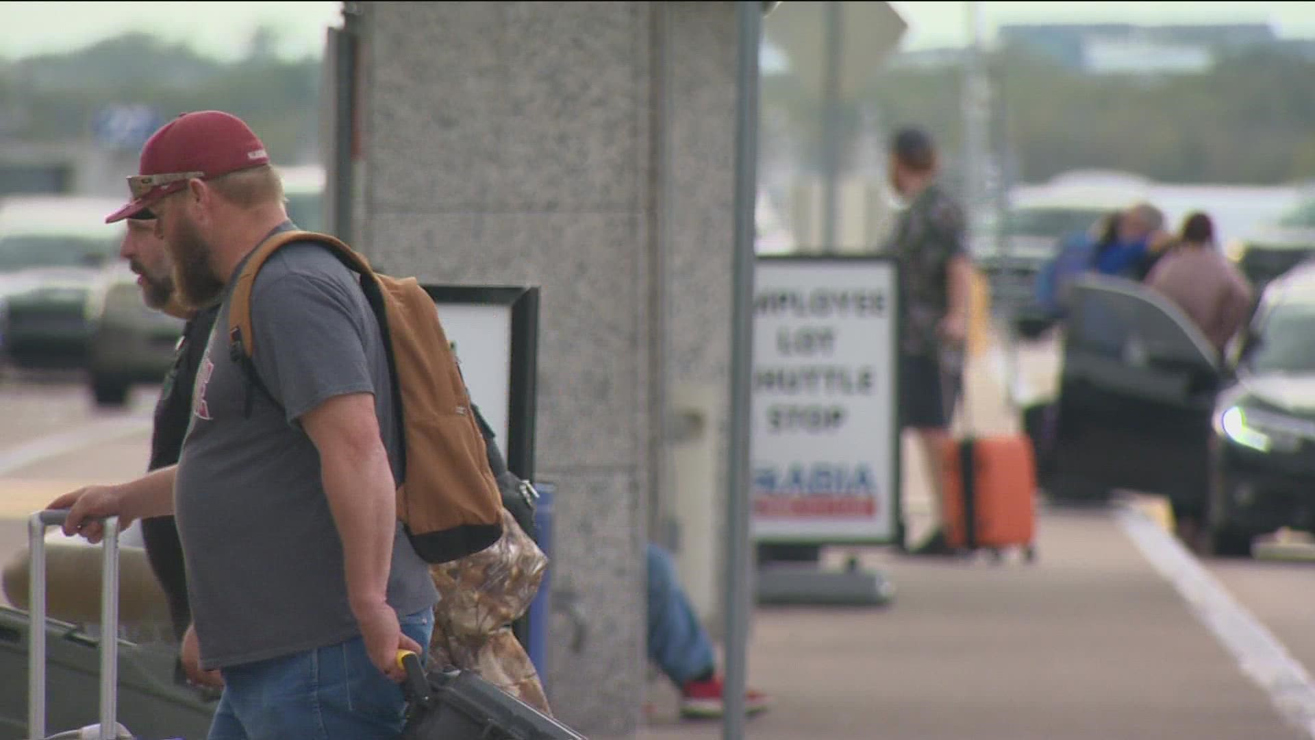 The Austin airport is seeing an increase in people with the temperatures dropping before the holidays.
