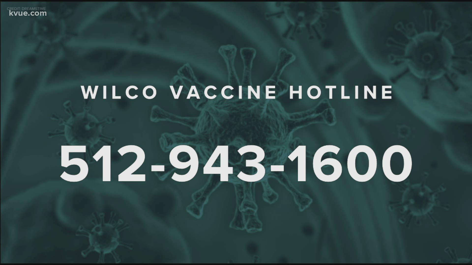 If you live in Williamson County and need information about the COVID-19 vaccine, there's a new hotline you can call. The number is 512-943-1600.