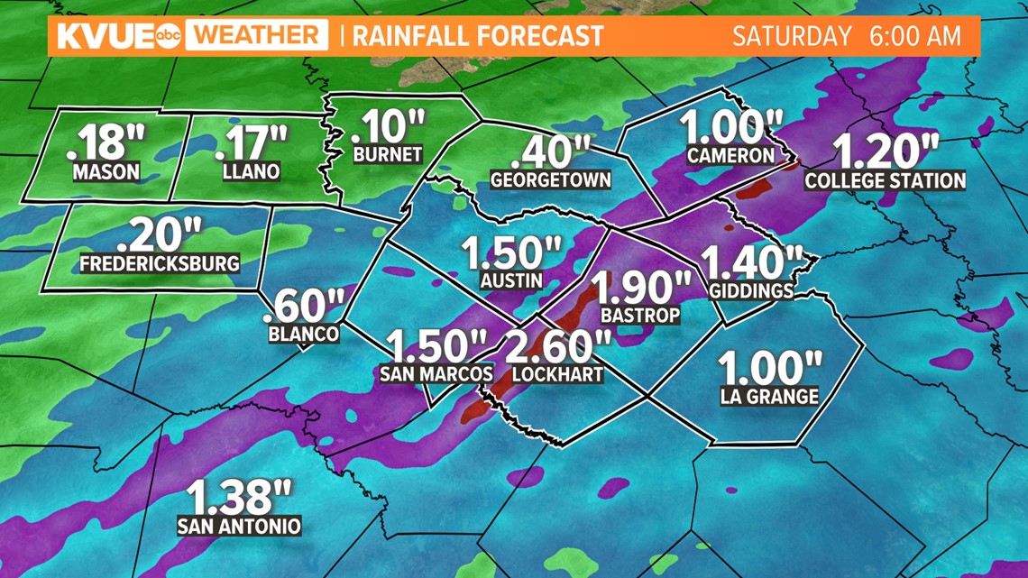 How much rain has fallen so far?