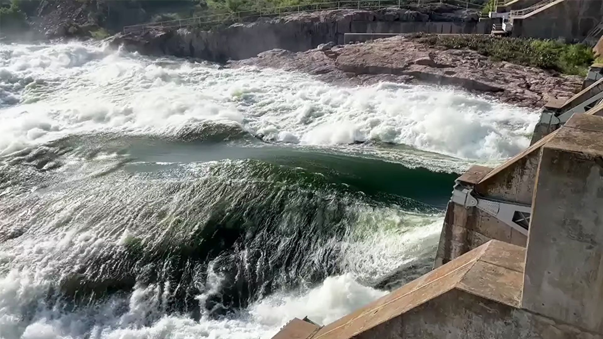 The Lower Colorado River Authority opened floodgates at both Starcke and Wirtz dams Wednesday morning. Both are west of Austin, near Marble Falls.