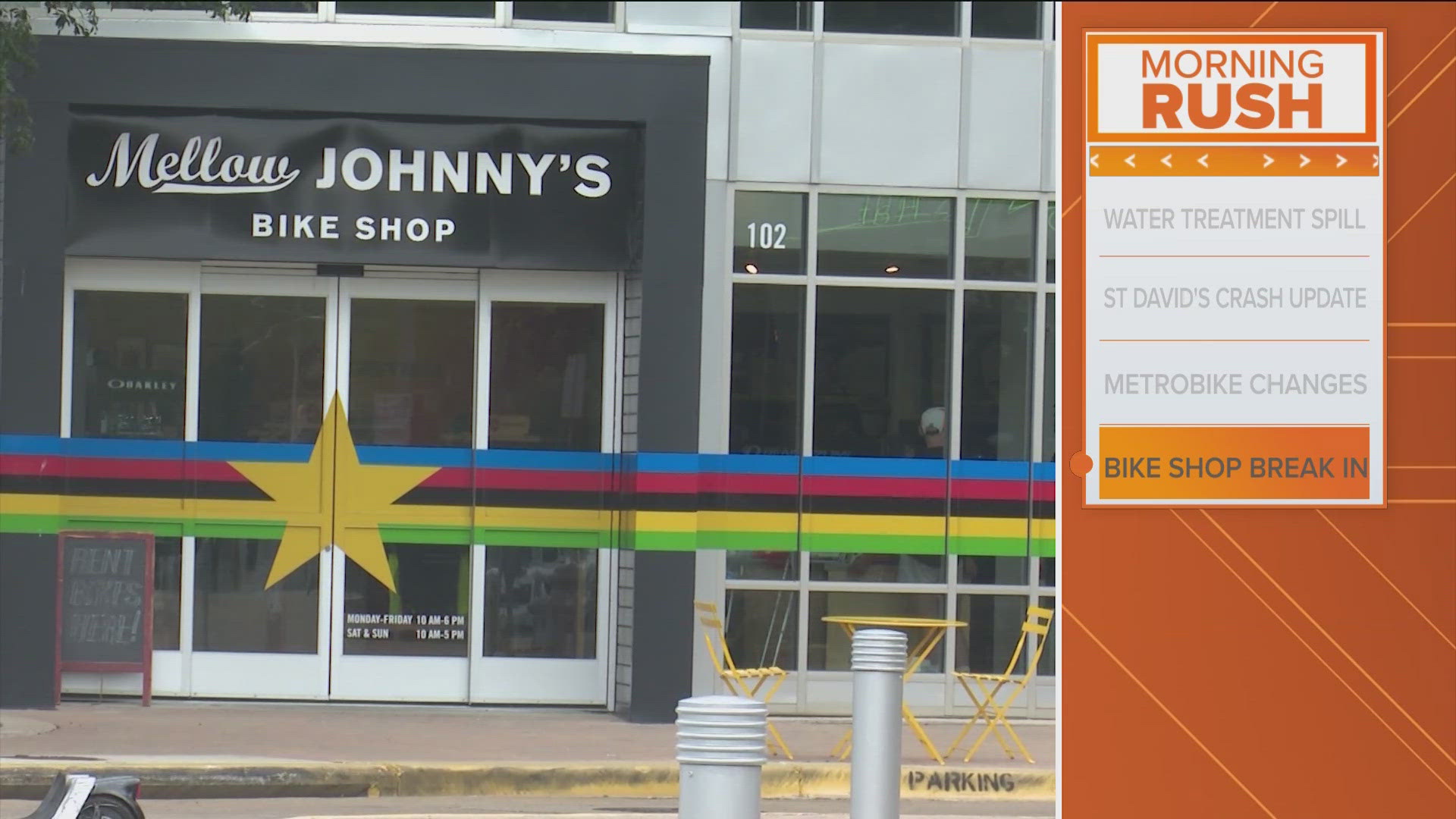 Armstrong's Austin-area shop, Mellow Johnny's, has reportedly been broken into six times in less than a year.