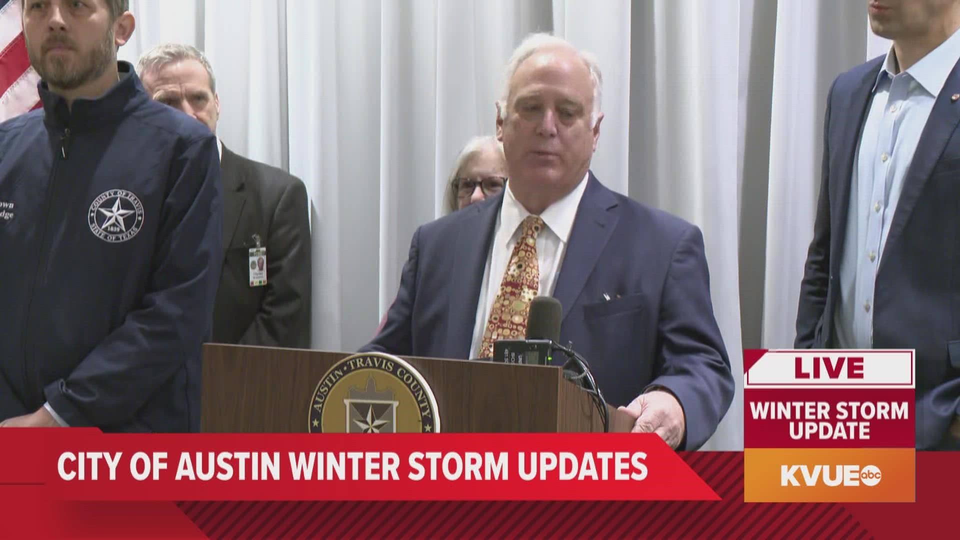 The City of Austin held a press conference to update the community of widespread power outages for Austin Energy customers, as well as other recovery efforts.