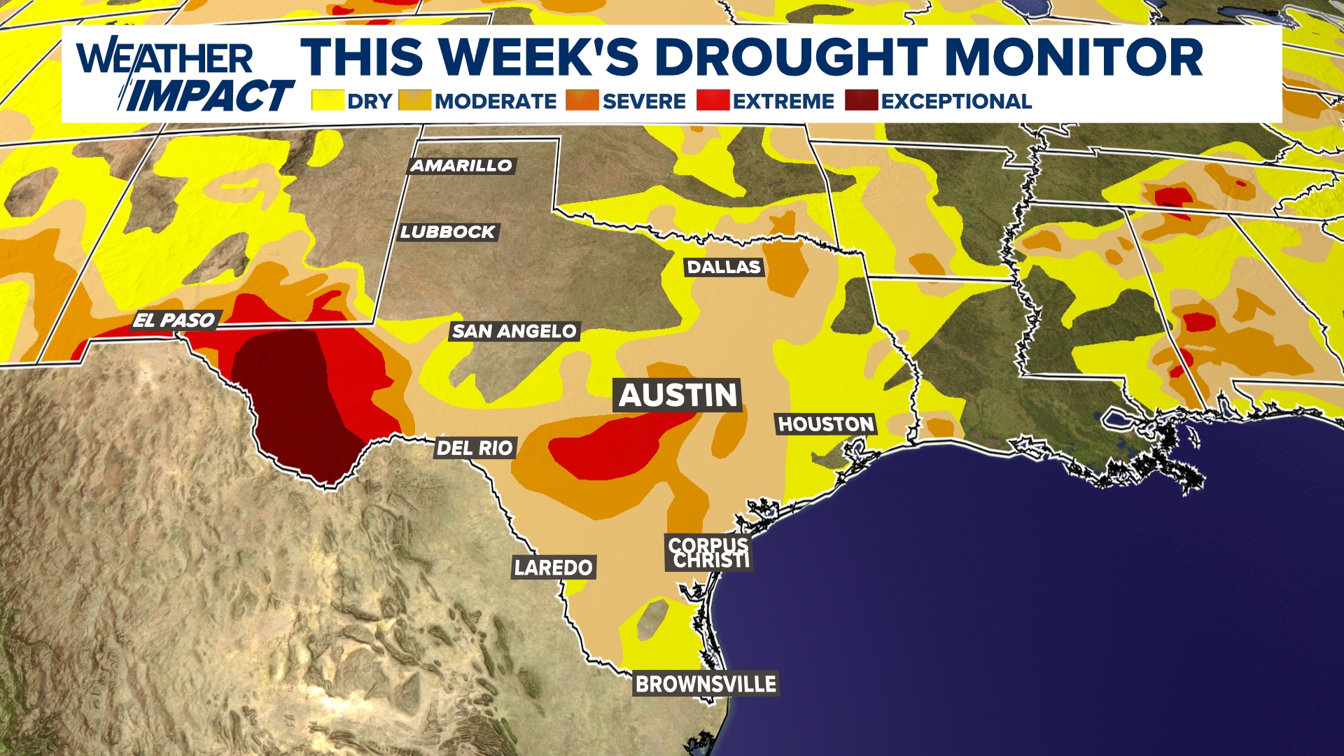 We've had a 7% statewide improvement in our drought situation, with the Panhandle and Big Country seeing the most progress