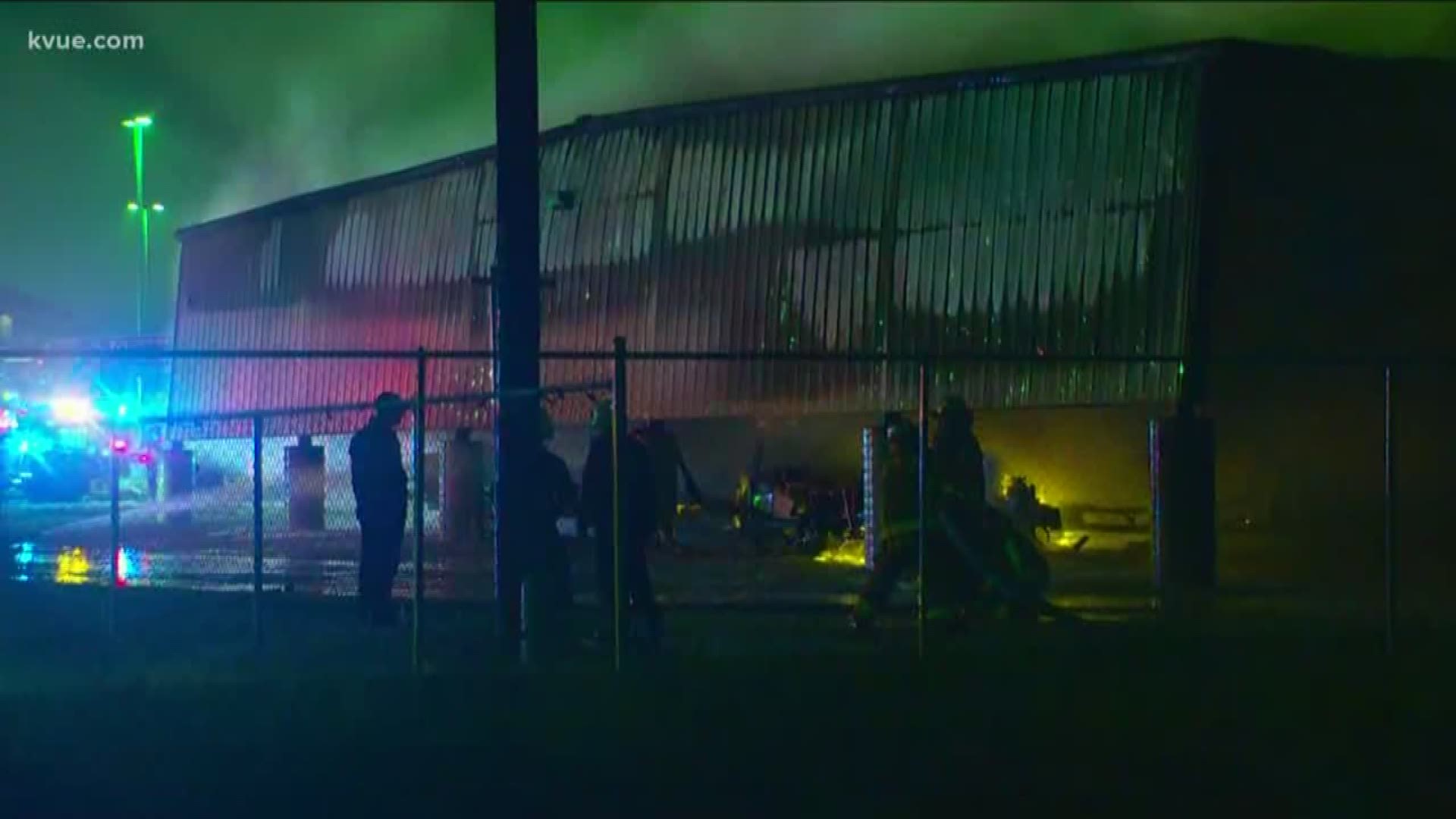 A fire occurred at a boat and RV storage unit in Pflugerville overnight. No  injuries are being reported, but neighbors say the flames were so hot, it woke them up.