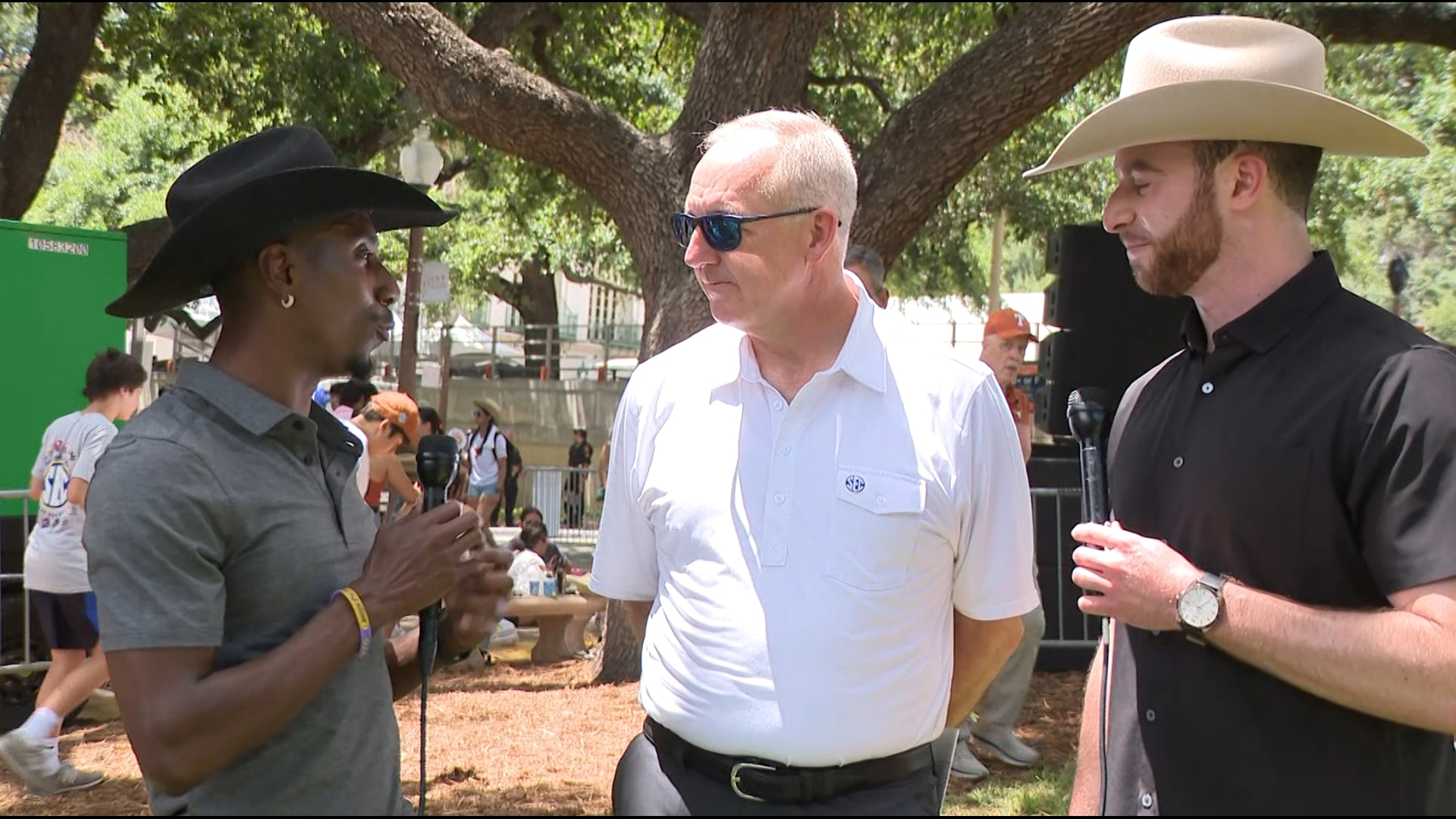 During the University of Texas at Austin's "SEC Celebration" event, SEC Commissioner Greg Sankey talked to the KVUE Sports team about the big move.