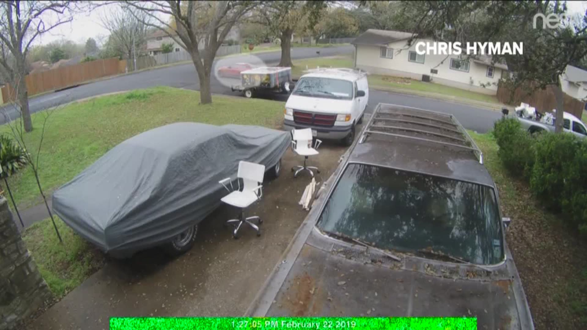 A Nest camera caught the moment a driver crashed into a house in South Austin.