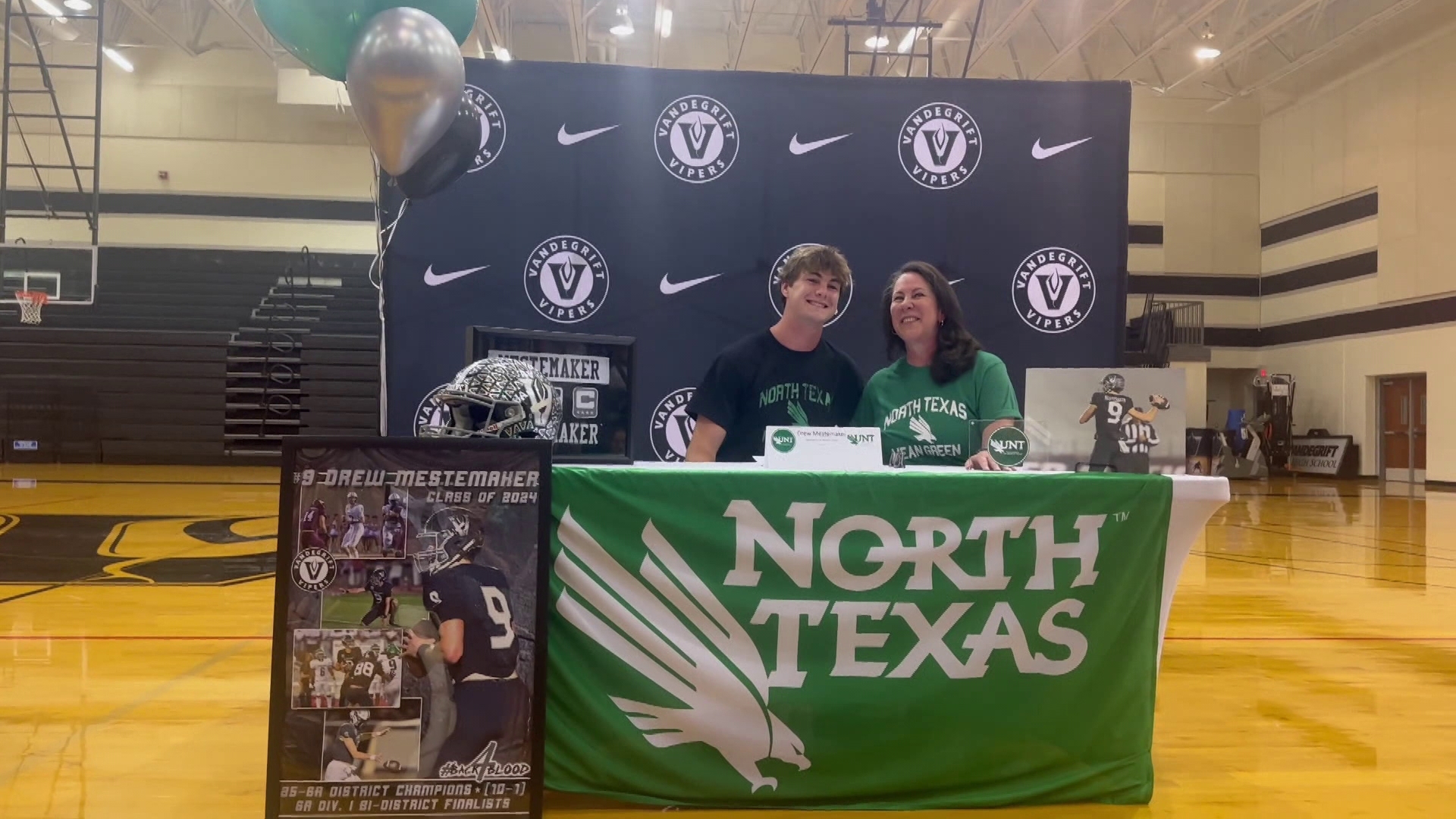 Mestemaker is heading to North Texas, where he will play for the Mean Green football team in the fall.